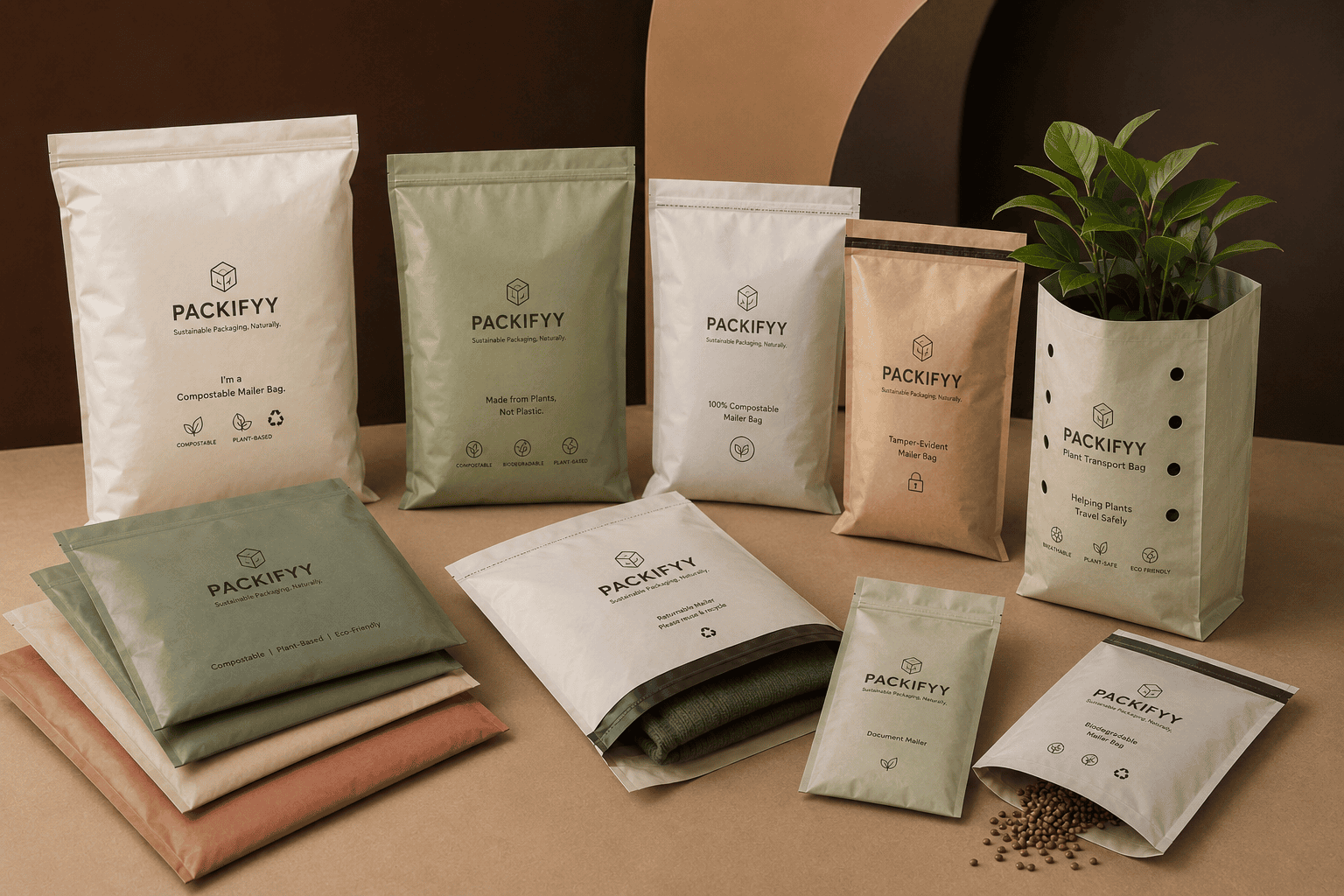 Biodegradable Mailer Bags.png Biodegradable Mailer Bags - Image 1
