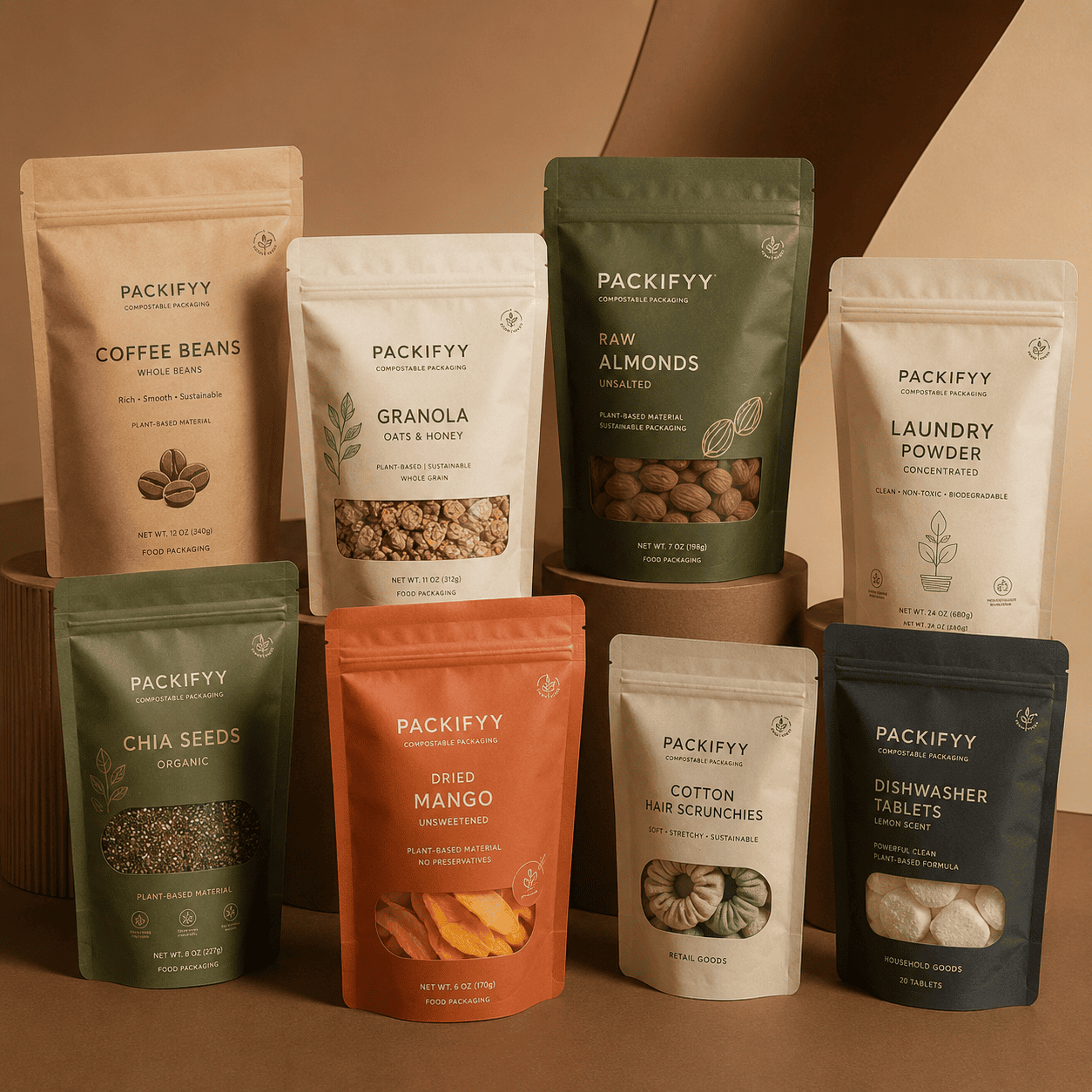 Compostable Stand-Up Pouches.png Compostable Stand-Up Pouches - Image 1